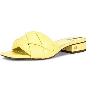Sam Edelman Yellow Braided Slide Sandals
